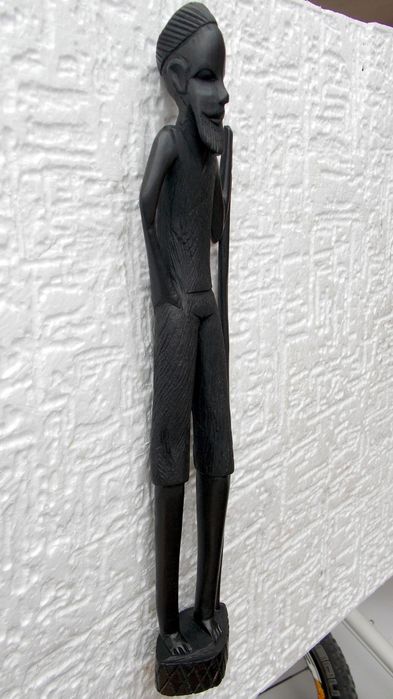 statueta unicat sculptura lemn abanos 37cm arta africana colectie