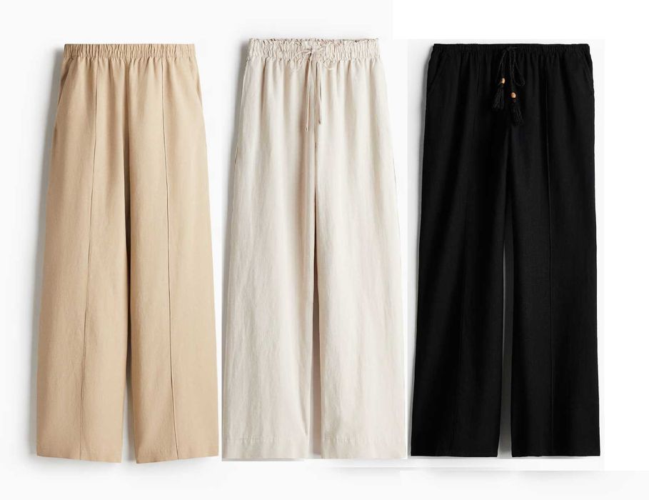 Новые брюки хлопок/ лен H&M, размер XL / 2XL (56/62)