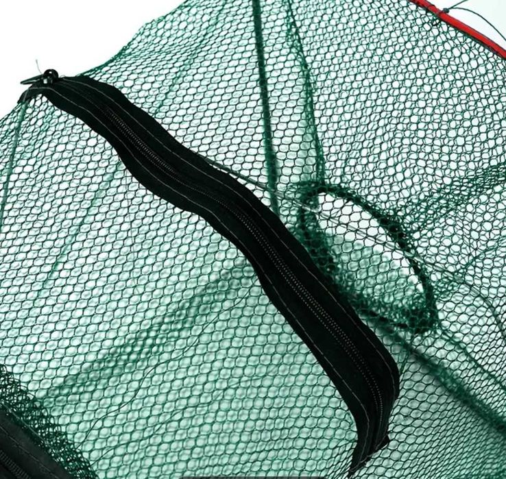 Сгъваем кош за улов на риба, скариди и раци - тунелен, 45 см.