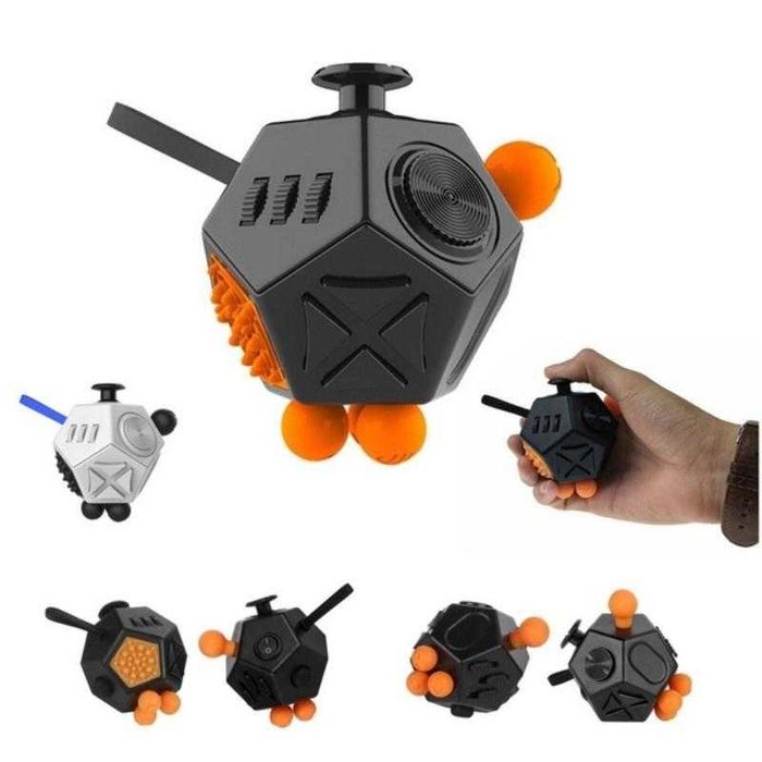 Fidget Cube 12 Sides  ABS + silikon antistress kub