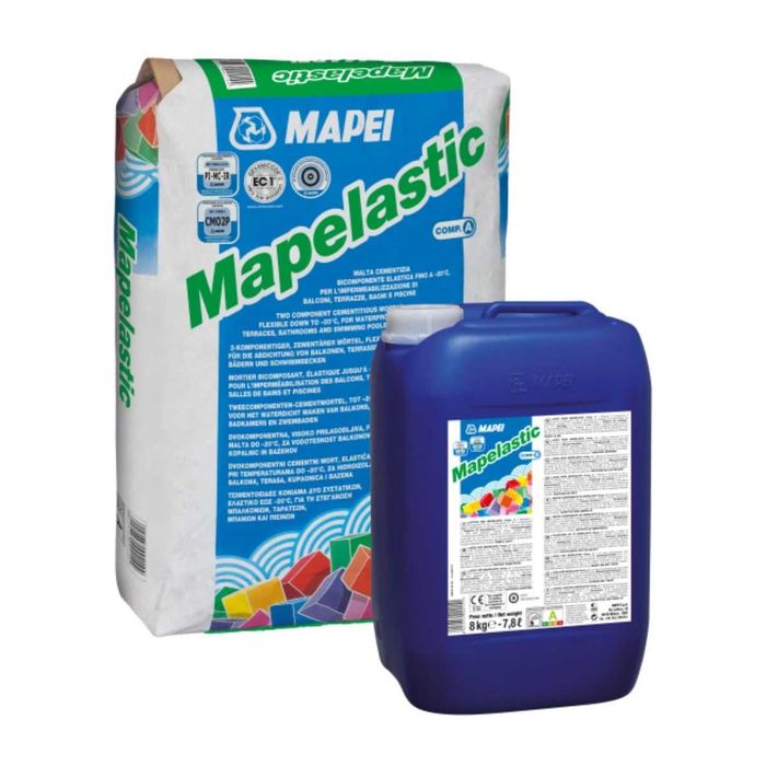 Hidroizolatie flexibila terase piscine Mapei Mapelastic (A+B) 32kg