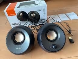 Boxe Creative Pebble v2, 2.0, 8W RMS, USB-C/A & 3.5mm jack, Negru