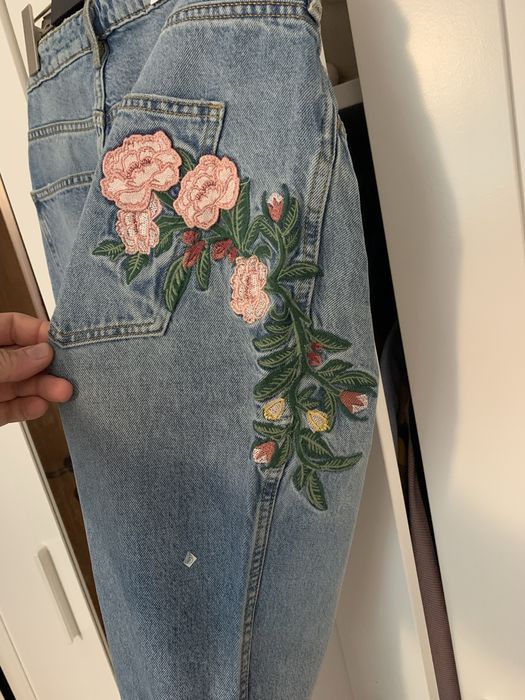 Blugi dama H&M, cropped, talie inalta, marimea 33