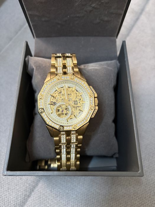 Ceas Bulova Automatic Octava Skeleton Gold