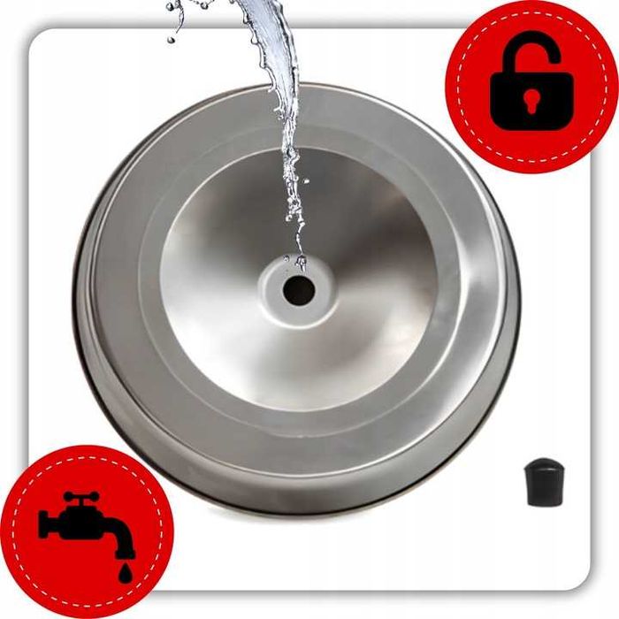 Метална Поилка за Птици 8 Литра Неръждаема за Кокошки, Пилета и Патки