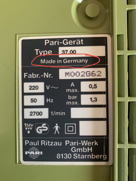 Nou NEBULIZATOR cu compresor INHALATOR AEROSOLI German și  Italian