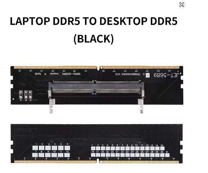 Адаптер за памет от лаптоп към настолен компютър DDR5