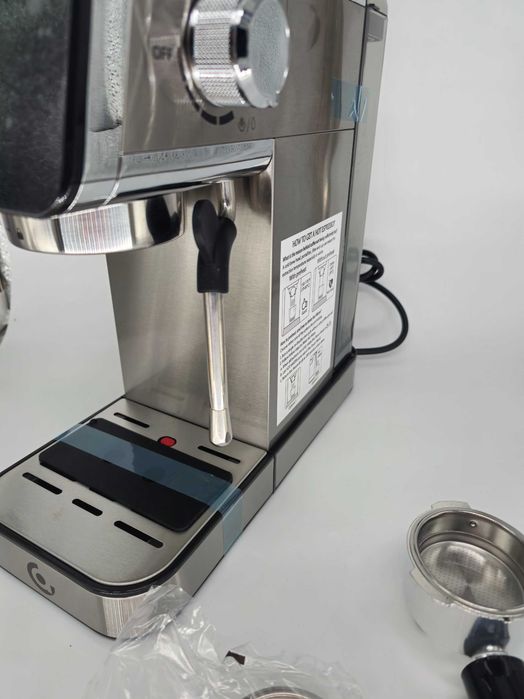 Espressor manual AMZCHEF 20 Bar, LED, 1350W, Inox - Grad E