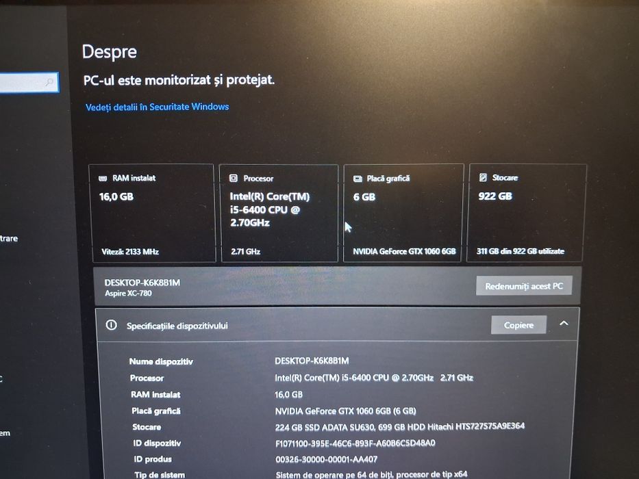 Vând/schimb Pc gaming cu wifi și Bluetooth