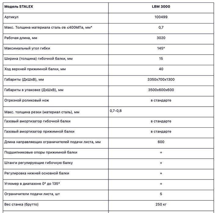 Листогиб в аренду 3 м