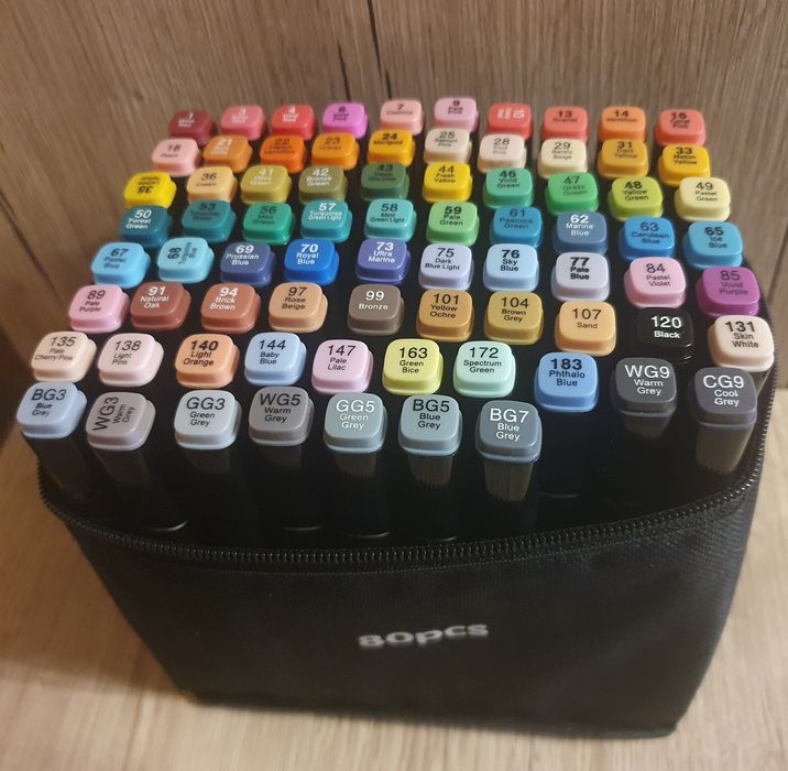 73 Markere/Carioci cu alcool + borseta