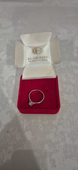 Златен пръстен бяло злато 22k