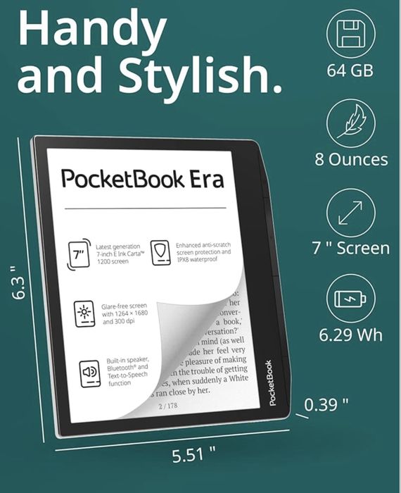 Электронная книга Pocket Book 700 Era Silver