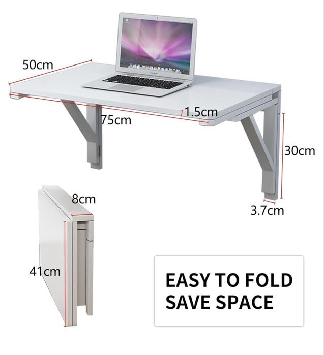 Masa birou pliabila, alba