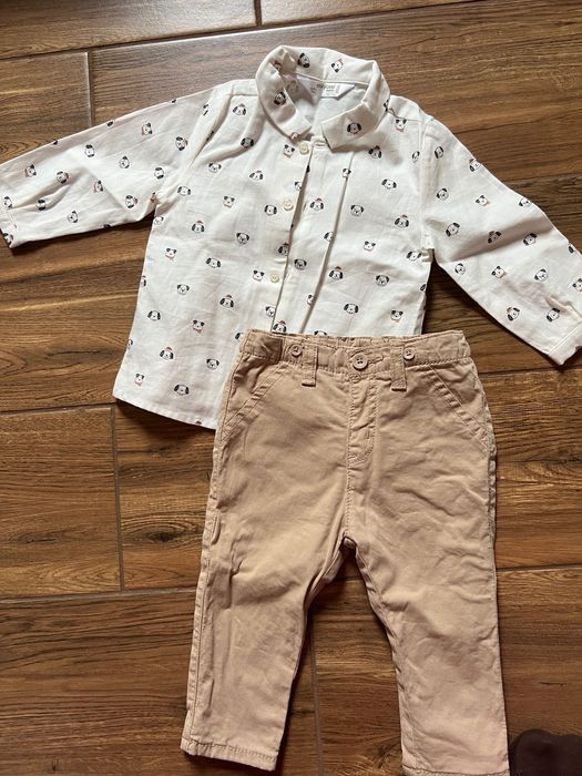 Комплект риза и панталон -6-9 м-майорал-45лв нови