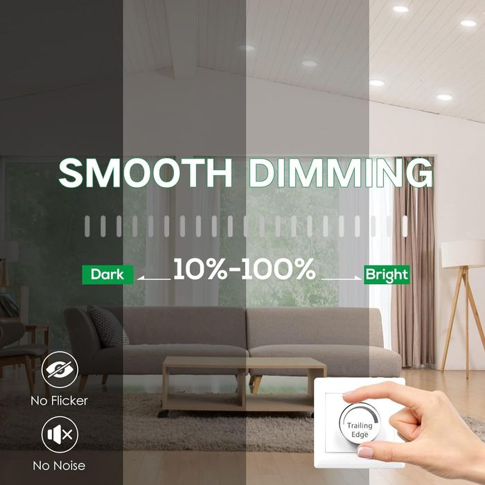 6 Броя LED Димируеми луни ALUSSO 7W бели ., 220V, IP44 регулируеми