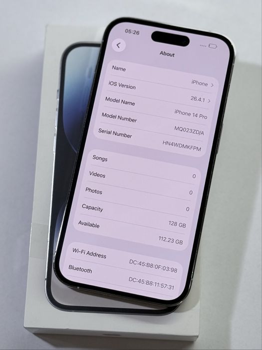 iPhone 14 Pro бял 92% battery