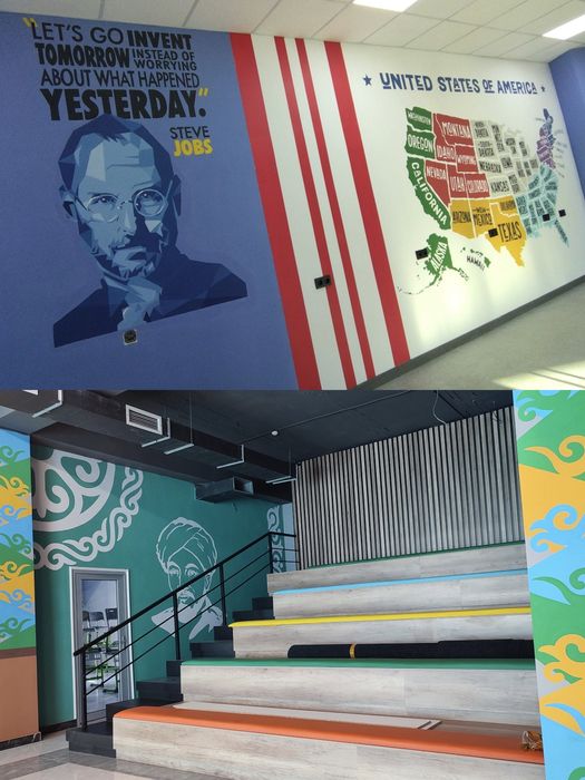 Роспись стен,роспись школ