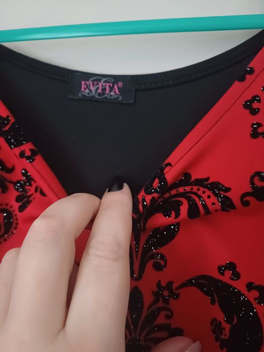 Рокля 12 год червена с пелпум