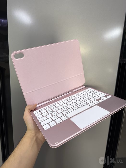 Apple Ipad 11 A16 keyboard pink white black Чехол клавиатура