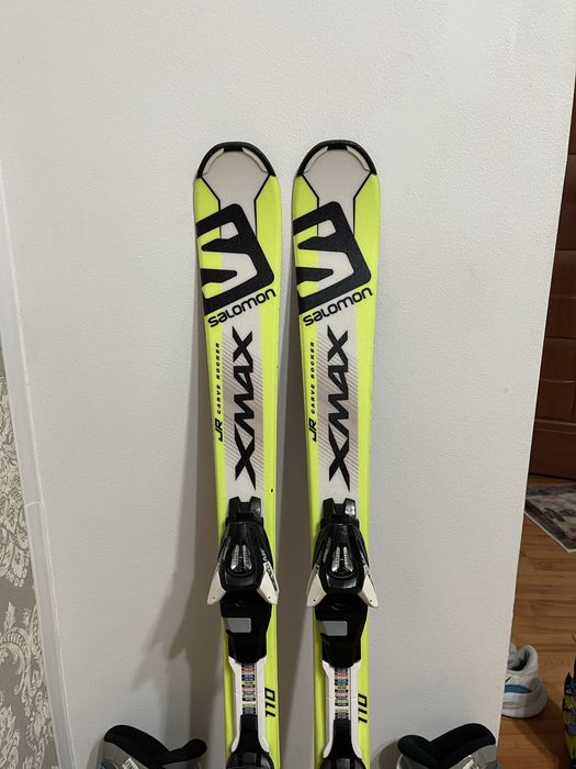 Schiuri copii 110 cm salomon cu clapari  skiuri