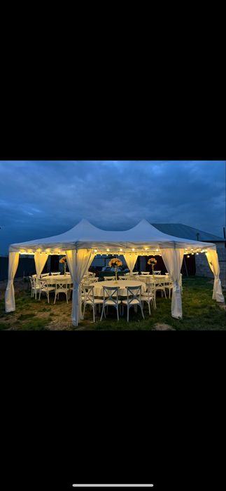 Шатер в аренду, стол стулья, посуда