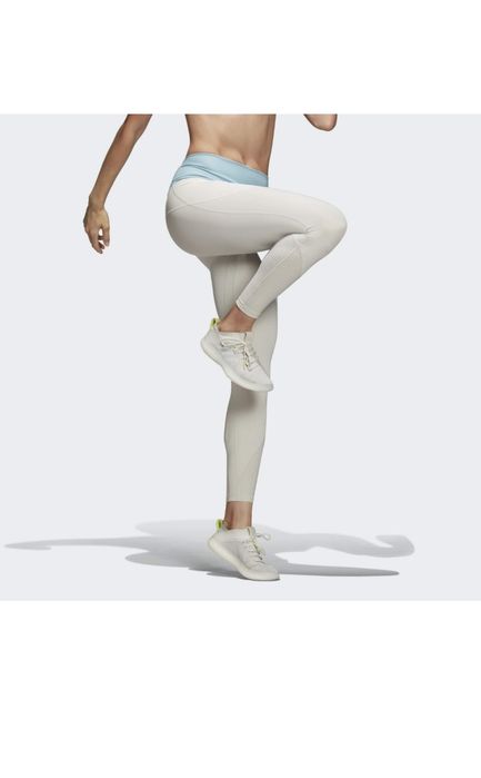 adidas клин с висока талия в бяло и бебешко синьо