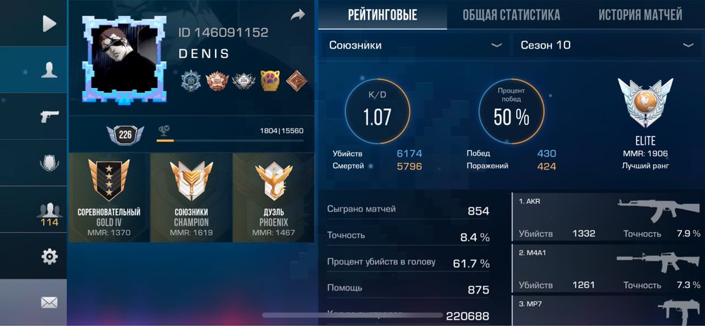 Аккаунт Standoff2