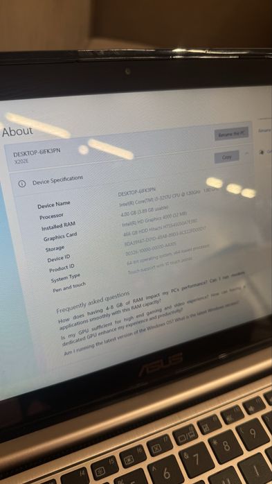 ASUS сенсорный компьютер ПРОДАМ