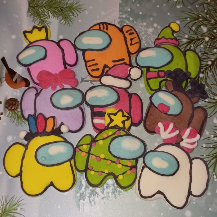 Амонг из маршмеллоу, съедобные мордашки.