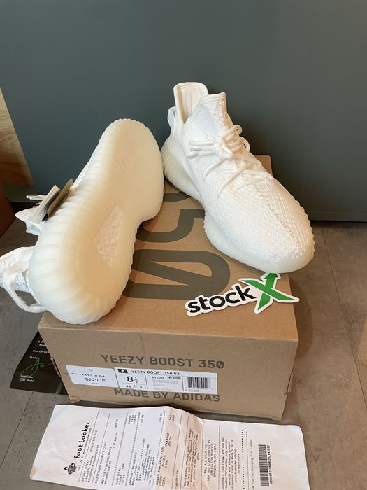 Adidas Yeezy Boost 350 V2 Triple White , Poze Reale