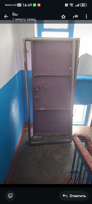 Продам железную дверь б/у