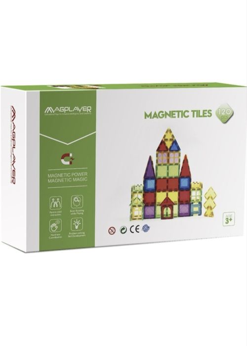 Magnetic tiles 120 piese magnetice MagPlayer -NOI