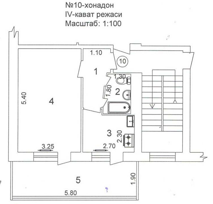 Своя 1/4/4 Юнусабад 4-квартал. Кирпич. Площадь 40м². Ипотеку можно