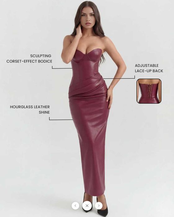 Rochie Vanessa Burgundy