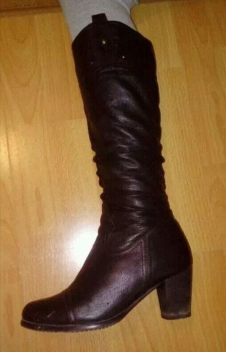 сапоги женские кожаные