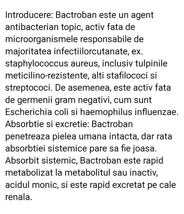 Vând unguent Mupirocin 30g