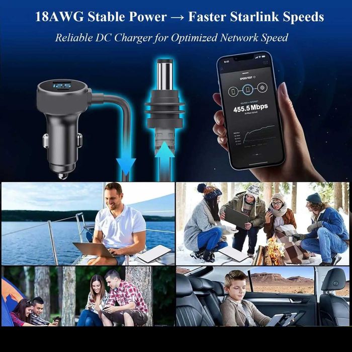 Starlink Mini кабель питания 3в1 универсальный