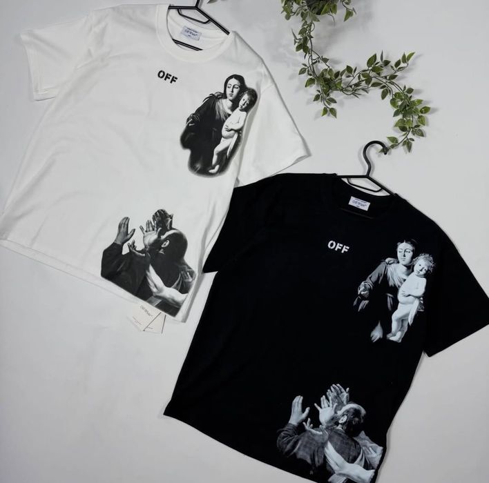 Off-White тениска — черна и бяла / S до XXL