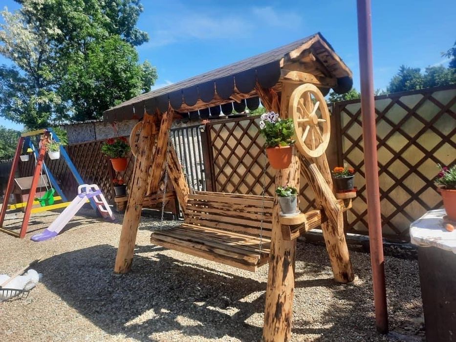 Leagan din lemn / balansoar din bile rotunde