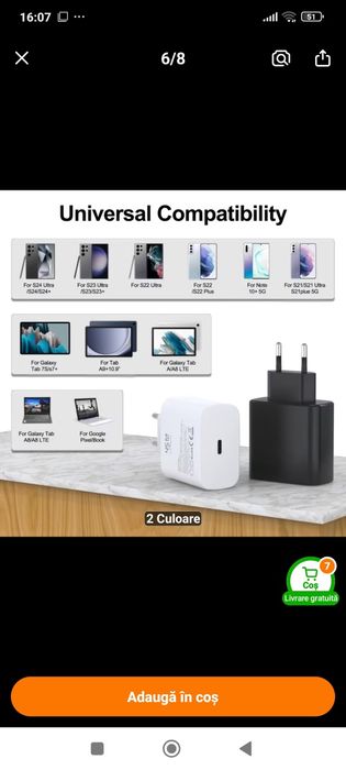 Încărcătoare rapide (Fast Charger) pentru  telefoane iPhone și Xiaomi