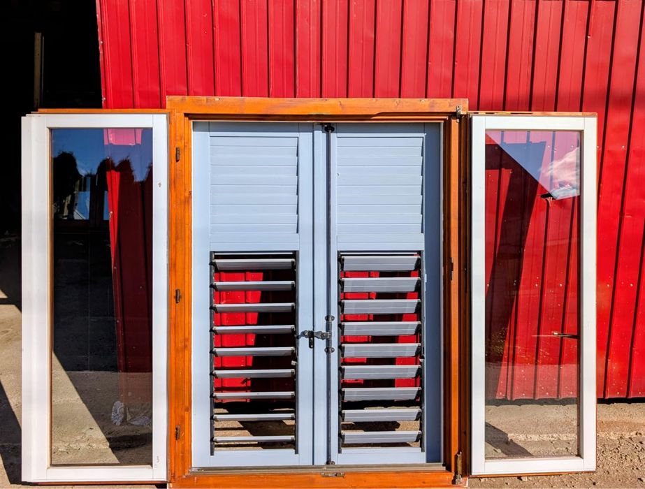 Geamuri termopan din lemn masiv cu obloane