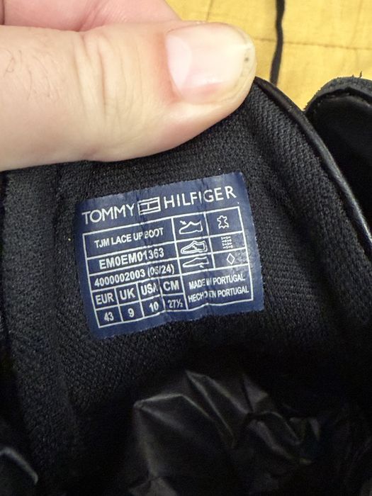 Tommy Jeans Lace Up Boot bocanci piele neagra marimea 43 noi originali
