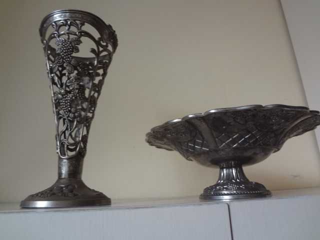 Метална ваза + купа от Германия