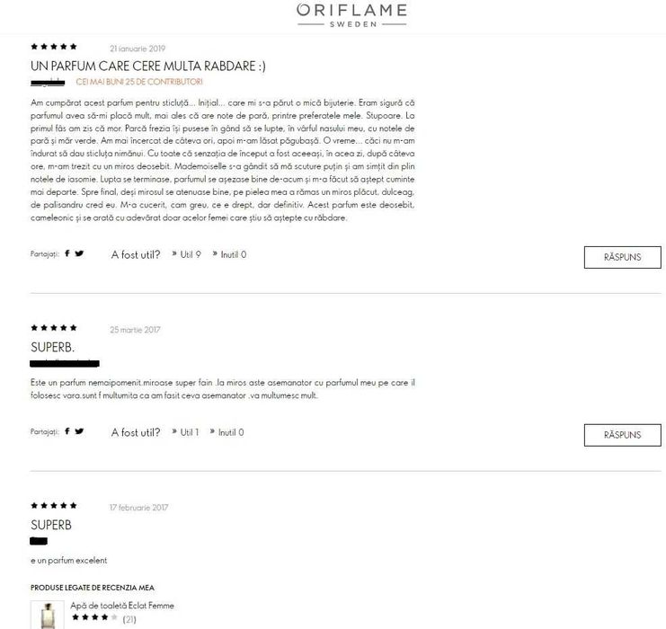 Apă de toaletă White Lilac/ Eclat Mademoiselle/ Greater (Oriflame)