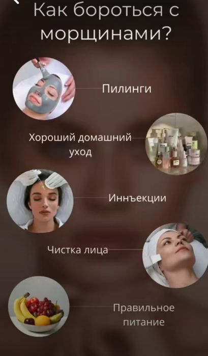 Услуги по уходу за кожей лица