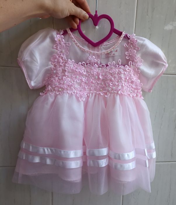 Празнична рокля за момиче, ръст 80 см