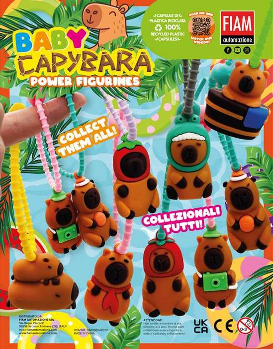 55mm Baby Capybara Power Figurines - играчки