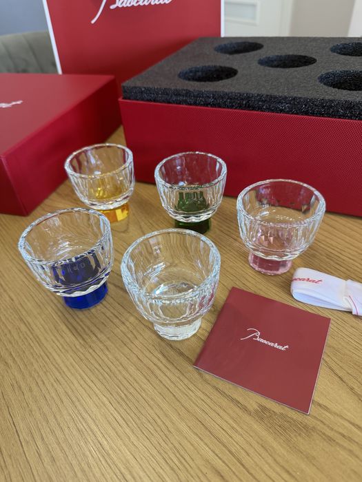 Baccarat Mille Nuits clear crystal shot glasses чаши за шотове