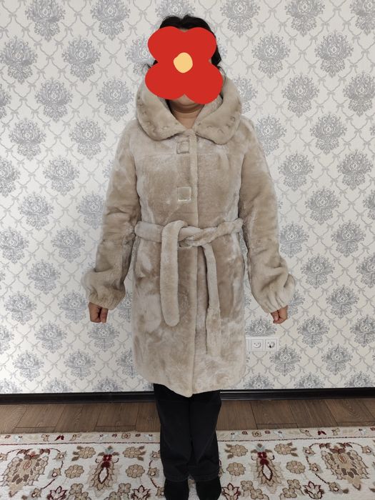 Норковая шуба серого цвета